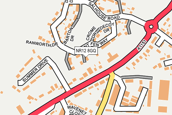 NR12 8GQ map - OS OpenMap – Local (Ordnance Survey) NR12 8GQ map - OS OpenMap – Local (Ordnance Survey)