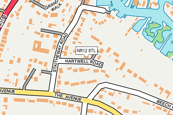 NR12 8TL map - OS OpenMap – Local (Ordnance Survey) NR12 8TL map - OS OpenMap – Local (Ordnance Survey)