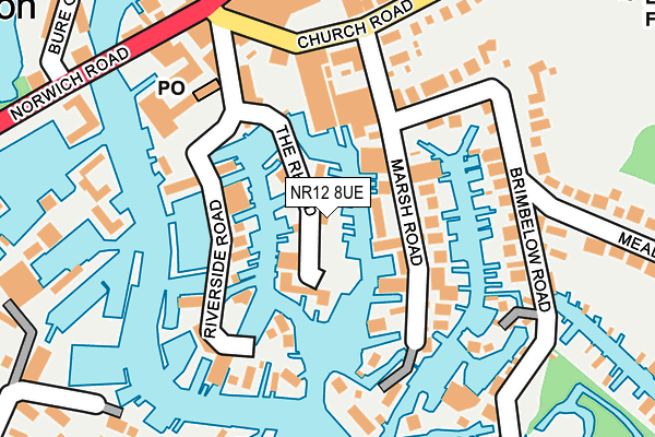 NR12 8UE map - OS OpenMap – Local (Ordnance Survey) NR12 8UE map - OS OpenMap – Local (Ordnance Survey)