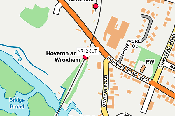 NR12 8UT map - OS OpenMap – Local (Ordnance Survey) NR12 8UT map - OS OpenMap – Local (Ordnance Survey)