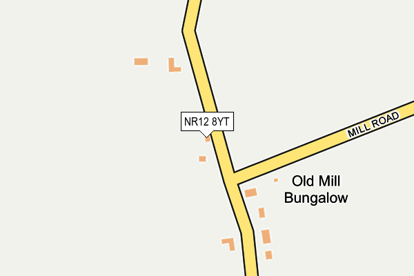 NR12 8YT map - OS OpenMap – Local (Ordnance Survey) NR12 8YT map - OS OpenMap – Local (Ordnance Survey)