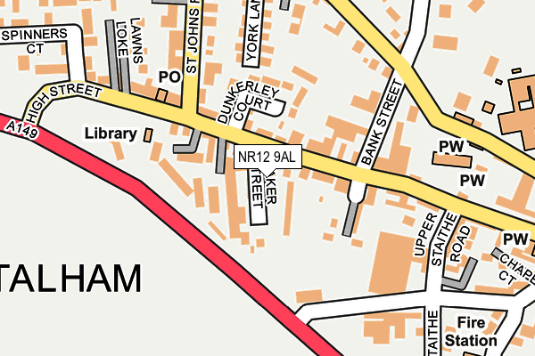 NR12 9AL map - OS OpenMap – Local (Ordnance Survey) NR12 9AL map - OS OpenMap – Local (Ordnance Survey)