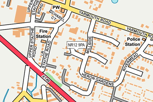 NR12 9PA map - OS OpenMap – Local (Ordnance Survey) NR12 9PA map - OS OpenMap – Local (Ordnance Survey)