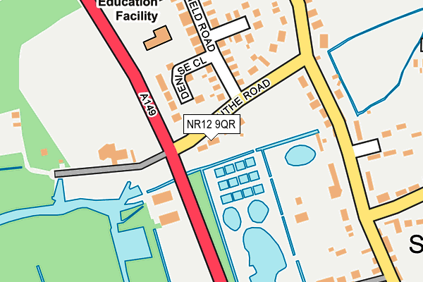 NR12 9QR map - OS OpenMap – Local (Ordnance Survey) NR12 9QR map - OS OpenMap – Local (Ordnance Survey)