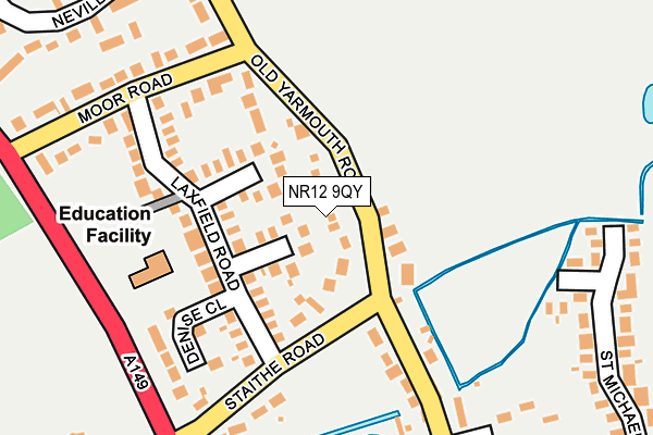 NR12 9QY map - OS OpenMap – Local (Ordnance Survey) NR12 9QY map - OS OpenMap – Local (Ordnance Survey)