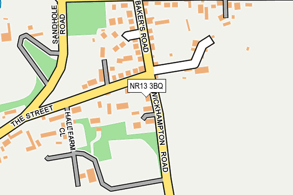 NR13 3BQ map - OS OpenMap – Local (Ordnance Survey) NR13 3BQ map - OS OpenMap – Local (Ordnance Survey)