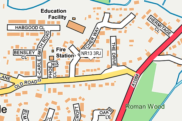 NR13 3RJ map - OS OpenMap – Local (Ordnance Survey) NR13 3RJ map - OS OpenMap – Local (Ordnance Survey)