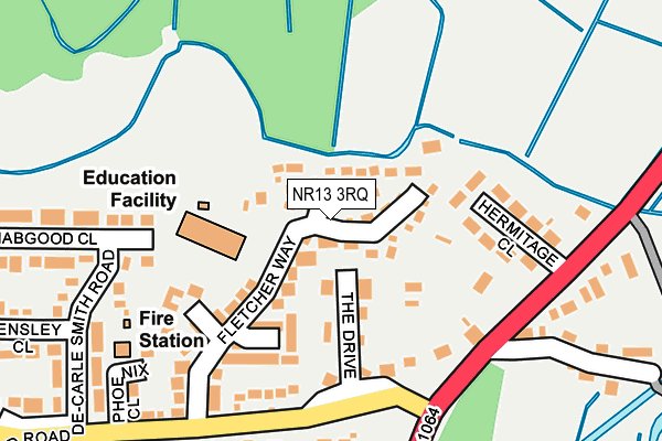 NR13 3RQ map - OS OpenMap – Local (Ordnance Survey) NR13 3RQ map - OS OpenMap – Local (Ordnance Survey)