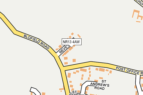 NR13 4AW map - OS OpenMap – Local (Ordnance Survey) NR13 4AW map - OS OpenMap – Local (Ordnance Survey)