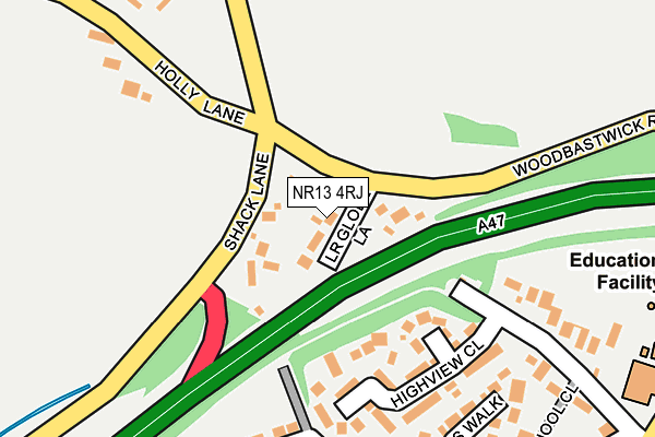 NR13 4RJ map - OS OpenMap – Local (Ordnance Survey) NR13 4RJ map - OS OpenMap – Local (Ordnance Survey)