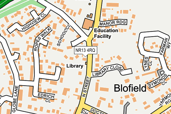 NR13 4RQ map - OS OpenMap – Local (Ordnance Survey) NR13 4RQ map - OS OpenMap – Local (Ordnance Survey)