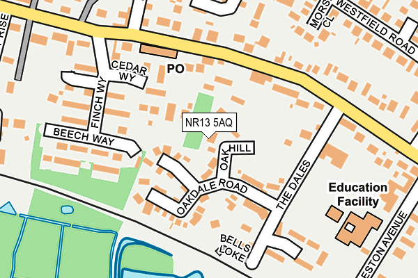 NR13 5AQ map - OS OpenMap – Local (Ordnance Survey) NR13 5AQ map - OS OpenMap – Local (Ordnance Survey)