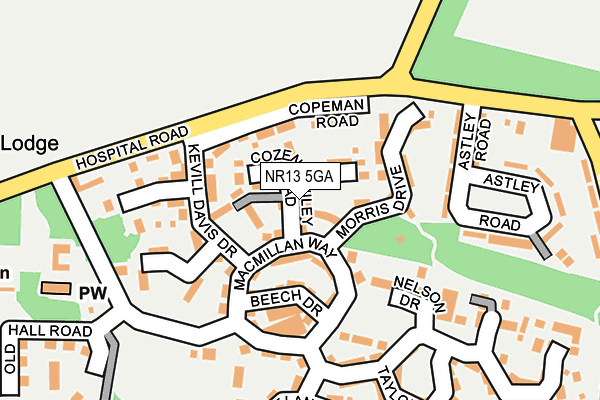 NR13 5GA map - OS OpenMap – Local (Ordnance Survey) NR13 5GA map - OS OpenMap – Local (Ordnance Survey)