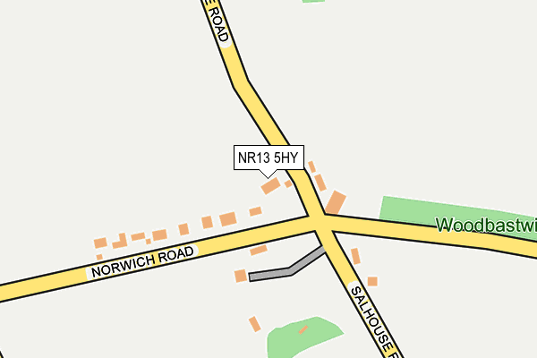 NR13 5HY map - OS OpenMap – Local (Ordnance Survey) NR13 5HY map - OS OpenMap – Local (Ordnance Survey)