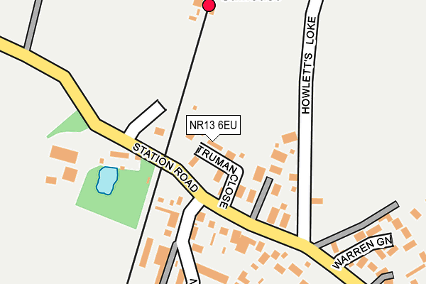 NR13 6EU map - OS OpenMap – Local (Ordnance Survey) NR13 6EU map - OS OpenMap – Local (Ordnance Survey)