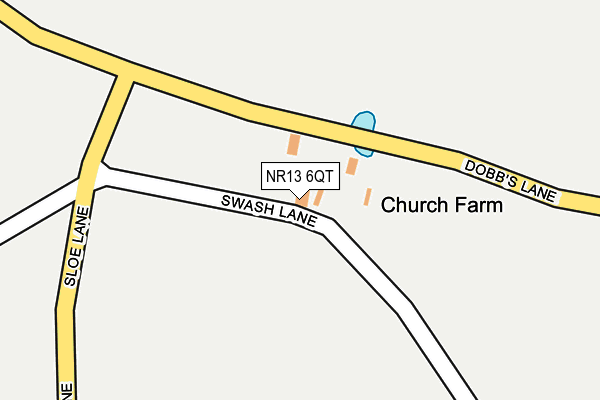 NR13 6QT map - OS OpenMap – Local (Ordnance Survey) NR13 6QT map - OS OpenMap – Local (Ordnance Survey)