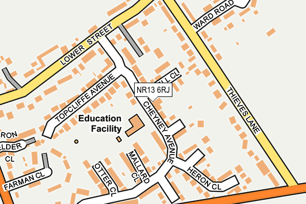 NR13 6RJ map - OS OpenMap – Local (Ordnance Survey) NR13 6RJ map - OS OpenMap – Local (Ordnance Survey)