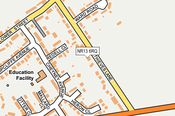 NR13 6RQ map - OS OpenMap – Local (Ordnance Survey) NR13 6RQ map - OS OpenMap – Local (Ordnance Survey)