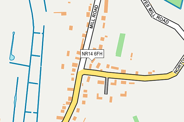 NR14 6FH map - OS OpenMap – Local (Ordnance Survey) NR14 6FH map - OS OpenMap – Local (Ordnance Survey)