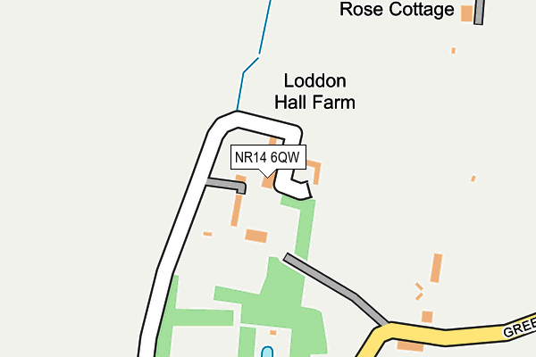 NR14 6QW map - OS OpenMap – Local (Ordnance Survey) NR14 6QW map - OS OpenMap – Local (Ordnance Survey)