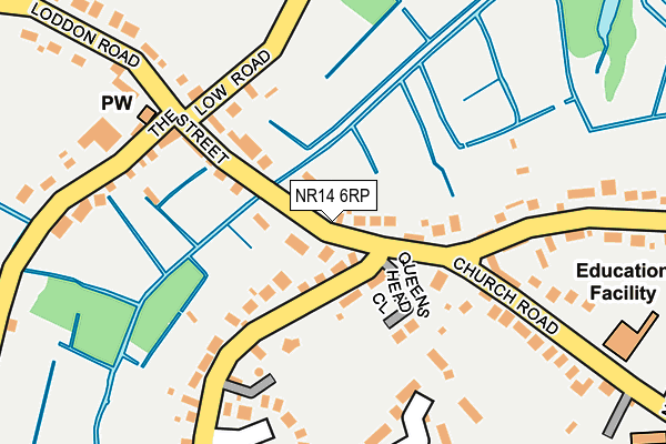 NR14 6RP map - OS OpenMap – Local (Ordnance Survey) NR14 6RP map - OS OpenMap – Local (Ordnance Survey)
