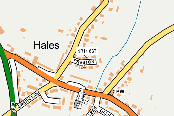 NR14 6ST map - OS OpenMap – Local (Ordnance Survey) NR14 6ST map - OS OpenMap – Local (Ordnance Survey)