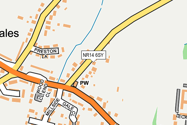 NR14 6SY map - OS OpenMap – Local (Ordnance Survey) NR14 6SY map - OS OpenMap – Local (Ordnance Survey)