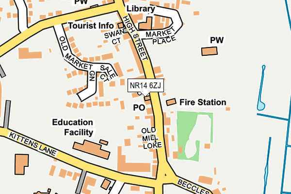 NR14 6ZJ map - OS OpenMap – Local (Ordnance Survey) NR14 6ZJ map - OS OpenMap – Local (Ordnance Survey)