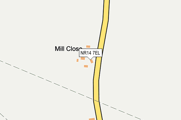 NR14 7EL map - OS OpenMap – Local (Ordnance Survey) NR14 7EL map - OS OpenMap – Local (Ordnance Survey)