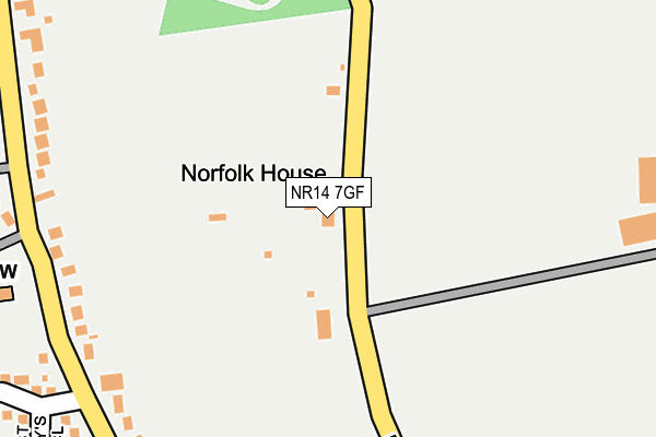 NR14 7GF map - OS OpenMap – Local (Ordnance Survey)