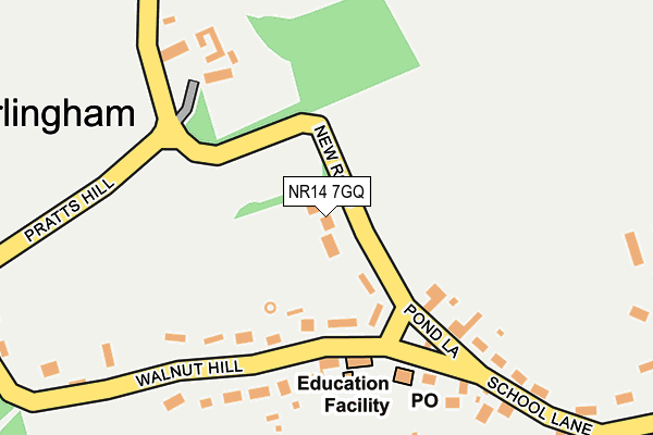 NR14 7GQ map - OS OpenMap – Local (Ordnance Survey) NR14 7GQ map - OS OpenMap – Local (Ordnance Survey)
