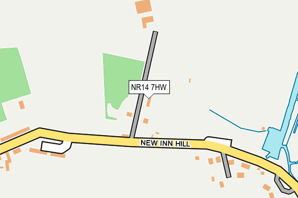 NR14 7HW map - OS OpenMap – Local (Ordnance Survey) NR14 7HW map - OS OpenMap – Local (Ordnance Survey)