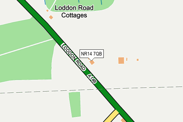 NR14 7QB map - OS OpenMap – Local (Ordnance Survey) NR14 7QB map - OS OpenMap – Local (Ordnance Survey)