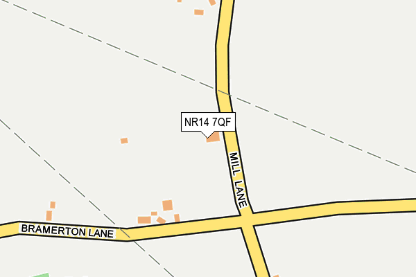 NR14 7QF map - OS OpenMap – Local (Ordnance Survey) NR14 7QF map - OS OpenMap – Local (Ordnance Survey)