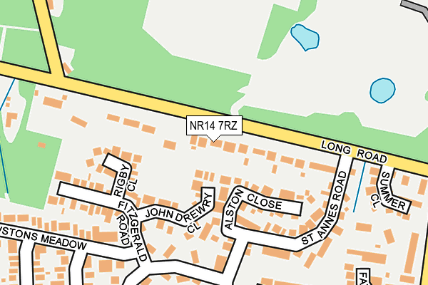 NR14 7RZ map - OS OpenMap – Local (Ordnance Survey) NR14 7RZ map - OS OpenMap – Local (Ordnance Survey)