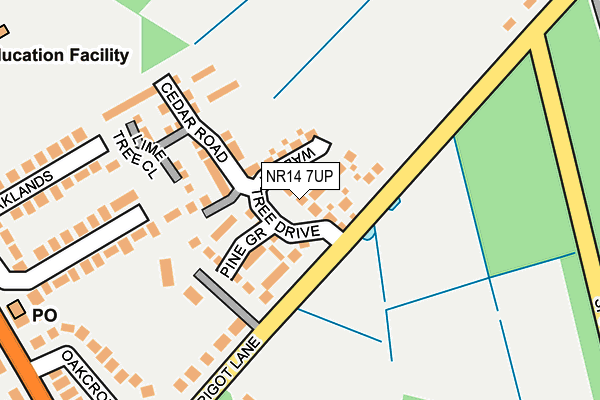 NR14 7UP map - OS OpenMap – Local (Ordnance Survey) NR14 7UP map - OS OpenMap – Local (Ordnance Survey)