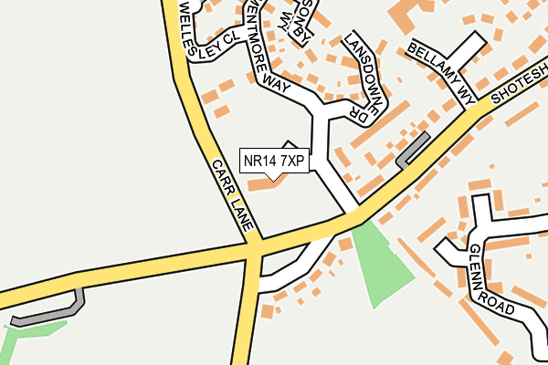 NR14 7XP map - OS OpenMap – Local (Ordnance Survey) NR14 7XP map - OS OpenMap – Local (Ordnance Survey)