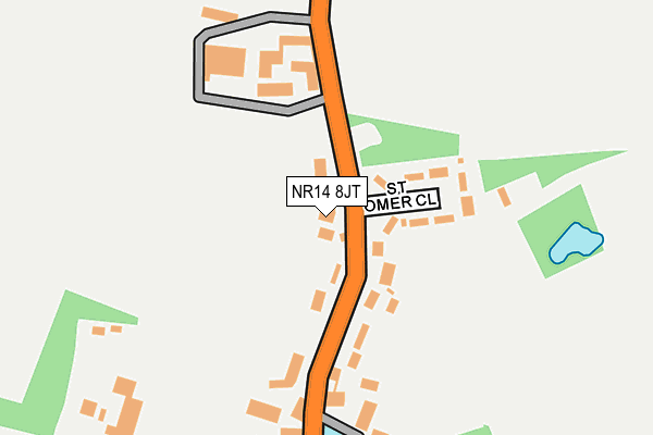 NR14 8JT map - OS OpenMap – Local (Ordnance Survey) NR14 8JT map - OS OpenMap – Local (Ordnance Survey)