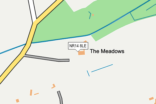 NR14 8LE map - OS OpenMap – Local (Ordnance Survey)