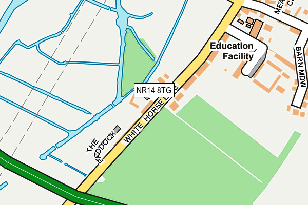 NR14 8TG map - OS OpenMap – Local (Ordnance Survey) NR14 8TG map - OS OpenMap – Local (Ordnance Survey)