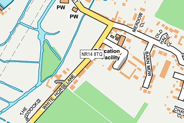 NR14 8TQ map - OS OpenMap – Local (Ordnance Survey)
