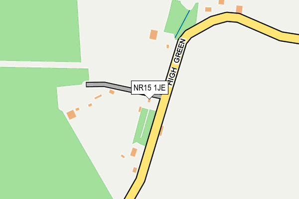 NR15 1JE map - OS OpenMap – Local (Ordnance Survey)