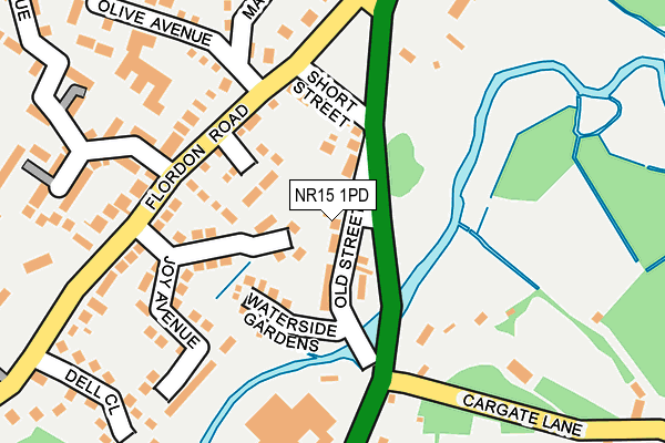 NR15 1PD map - OS OpenMap – Local (Ordnance Survey) NR15 1PD map - OS OpenMap – Local (Ordnance Survey)