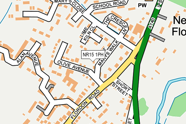 NR15 1PH map - OS OpenMap – Local (Ordnance Survey) NR15 1PH map - OS OpenMap – Local (Ordnance Survey)