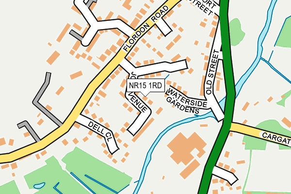 NR15 1RD map - OS OpenMap – Local (Ordnance Survey) NR15 1RD map - OS OpenMap – Local (Ordnance Survey)