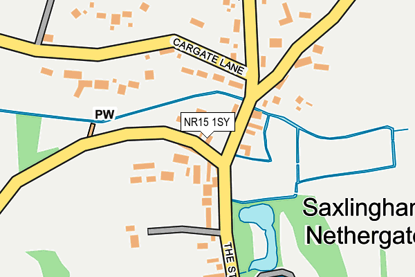 NR15 1SY map - OS OpenMap – Local (Ordnance Survey) NR15 1SY map - OS OpenMap – Local (Ordnance Survey)