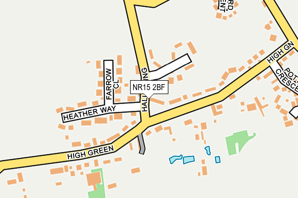 NR15 2BF map - OS OpenMap – Local (Ordnance Survey) NR15 2BF map - OS OpenMap – Local (Ordnance Survey)