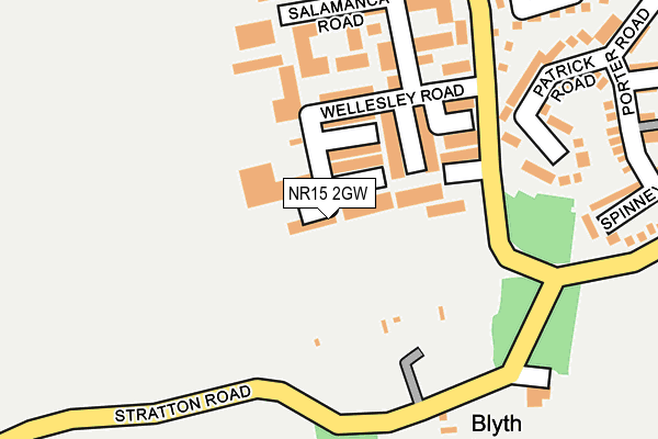 NR15 2GW map - OS OpenMap – Local (Ordnance Survey) NR15 2GW map - OS OpenMap – Local (Ordnance Survey)
