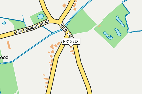 NR15 2JX map - OS OpenMap – Local (Ordnance Survey) NR15 2JX map - OS OpenMap – Local (Ordnance Survey)