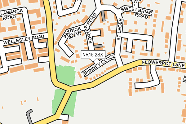 NR15 2SX map - OS OpenMap – Local (Ordnance Survey) NR15 2SX map - OS OpenMap – Local (Ordnance Survey)